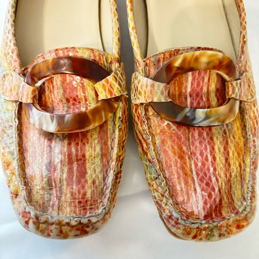 Stuart Weitzman Ombr Colored Python-Textured Flat… - image 3